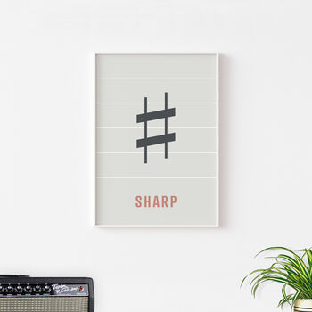 Sharp Note Print | Music Theory Poster, 6 of 8
