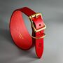 Red Leather Whippet Collar And Matching Lead Set, thumbnail 4 of 11