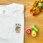 Lucky Cat Embroidered T Shirt, thumbnail 6 of 7