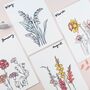 Birth Flower Illustrated Prints, thumbnail 5 of 12