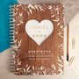 Personalised Gold Walnut Heart Wedding Guest Book, thumbnail 1 of 4