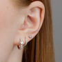 Sparkling Bezel Set Of Three Earrings, thumbnail 1 of 5