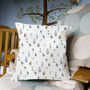 Inky Wildflower Large Luxury Cushion And Pad, thumbnail 4 of 5