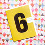 Mini Gold Foiled Number Six Card, thumbnail 4 of 5