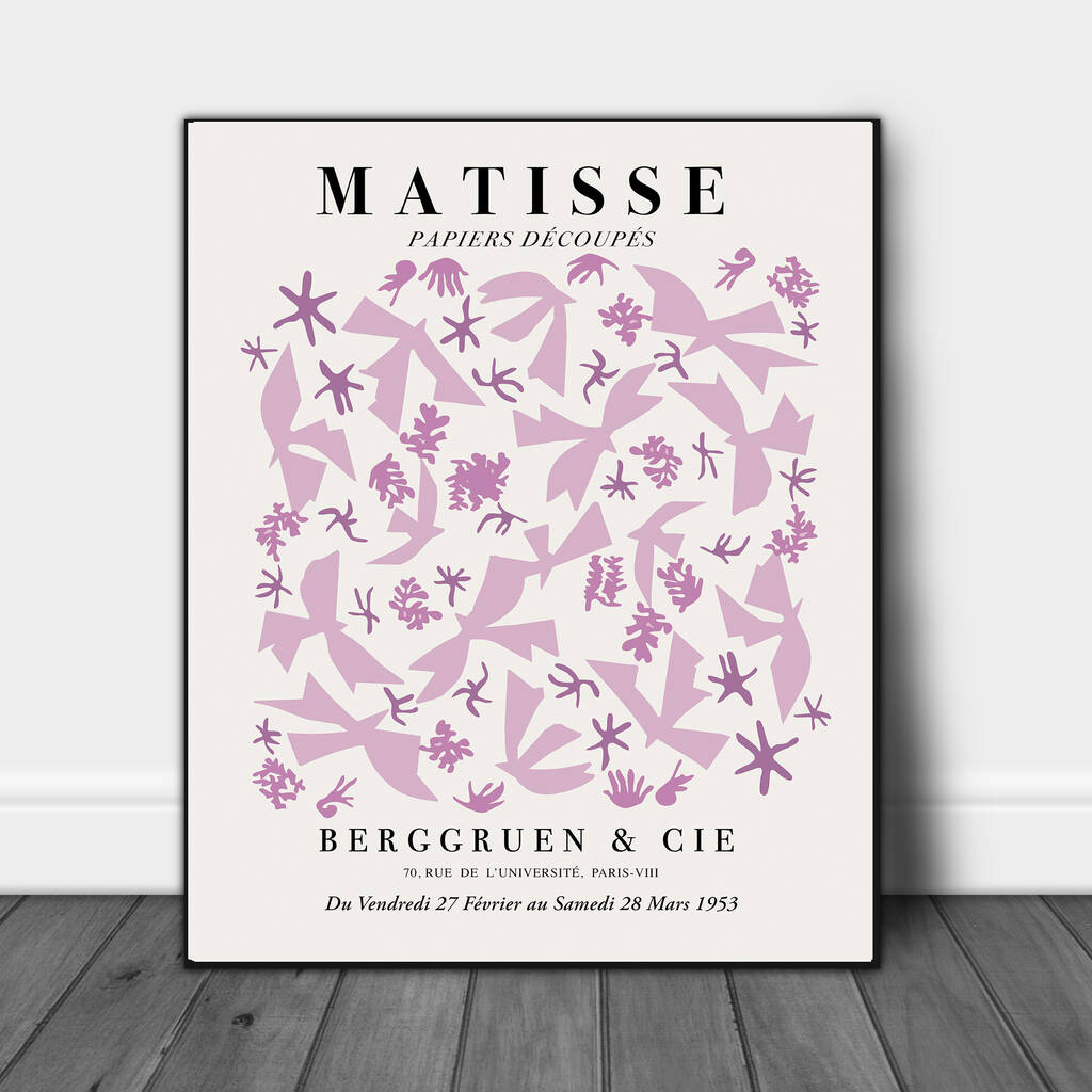 Matisse Pink Birds Exhibition Print, 1 of 3