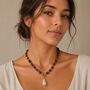 Semi Precious Gemstone Necklace With Baroque Pearl Drop, thumbnail 1 of 9
