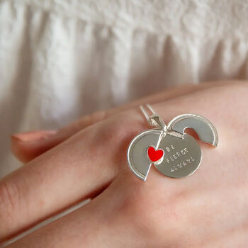 Personalised Peekaboo Heart Enamel Charm Locket, 2 of 3