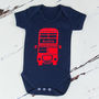 Personalised London Bus Babygrow, thumbnail 3 of 4