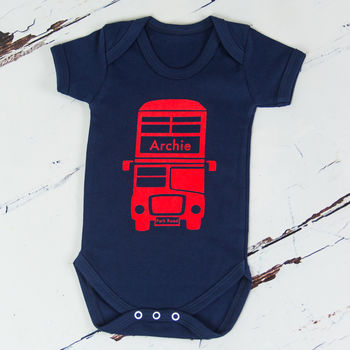 Personalised London Bus Babygrow, 3 of 4