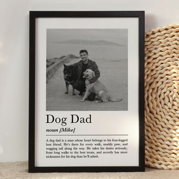 Personalised Dog Dad Print, Pet Owner Gift, 2 of 7