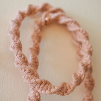 Rose Gold Macrame Accent Lamp, 7 of 11