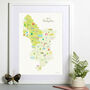 Map Of Derbyshire, thumbnail 1 of 9