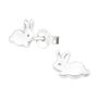 Sterling Silver Rabbit Earrings In A Gift Tin, thumbnail 2 of 8