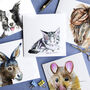 Pack Of Five Pet Themed Blank Greeting Cards, thumbnail 6 of 9