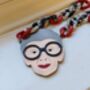 Iris Apfel Inspired Necklace And Fiona Chunky Acrylic Links Gift Set, thumbnail 3 of 7