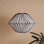 Pinstripe Pattern Origami Diamond Lampshade, thumbnail 2 of 5
