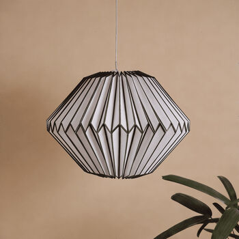 Pinstripe Pattern Origami Diamond Lampshade, 2 of 5