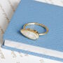18ct Gold Vermeil Almond Moonstone Gemstone Ring, thumbnail 3 of 6