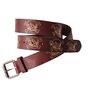 Skull Mens Leather Jeans Belt With Optional Secret Message, thumbnail 3 of 3