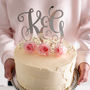 Personalised Script Couples Initials Cake Topper, thumbnail 1 of 4