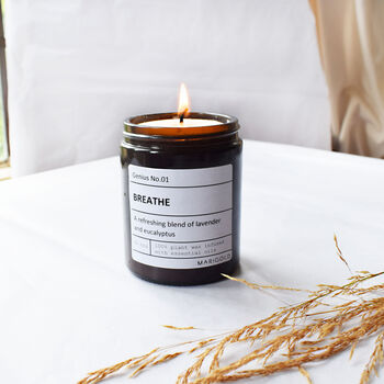 Personalised 'Breathe' Wellbeing Scented Candle, 2 of 4