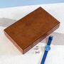 3rd Anniversary Leather Cufflink Box, thumbnail 3 of 10