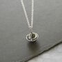 Meteorite And Silver Saturn Necklace, thumbnail 1 of 7
