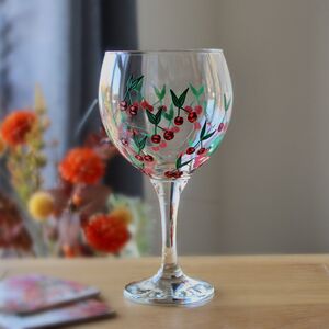 Hand Painted-gin Glasses , Celebration Glasses floral Glasses