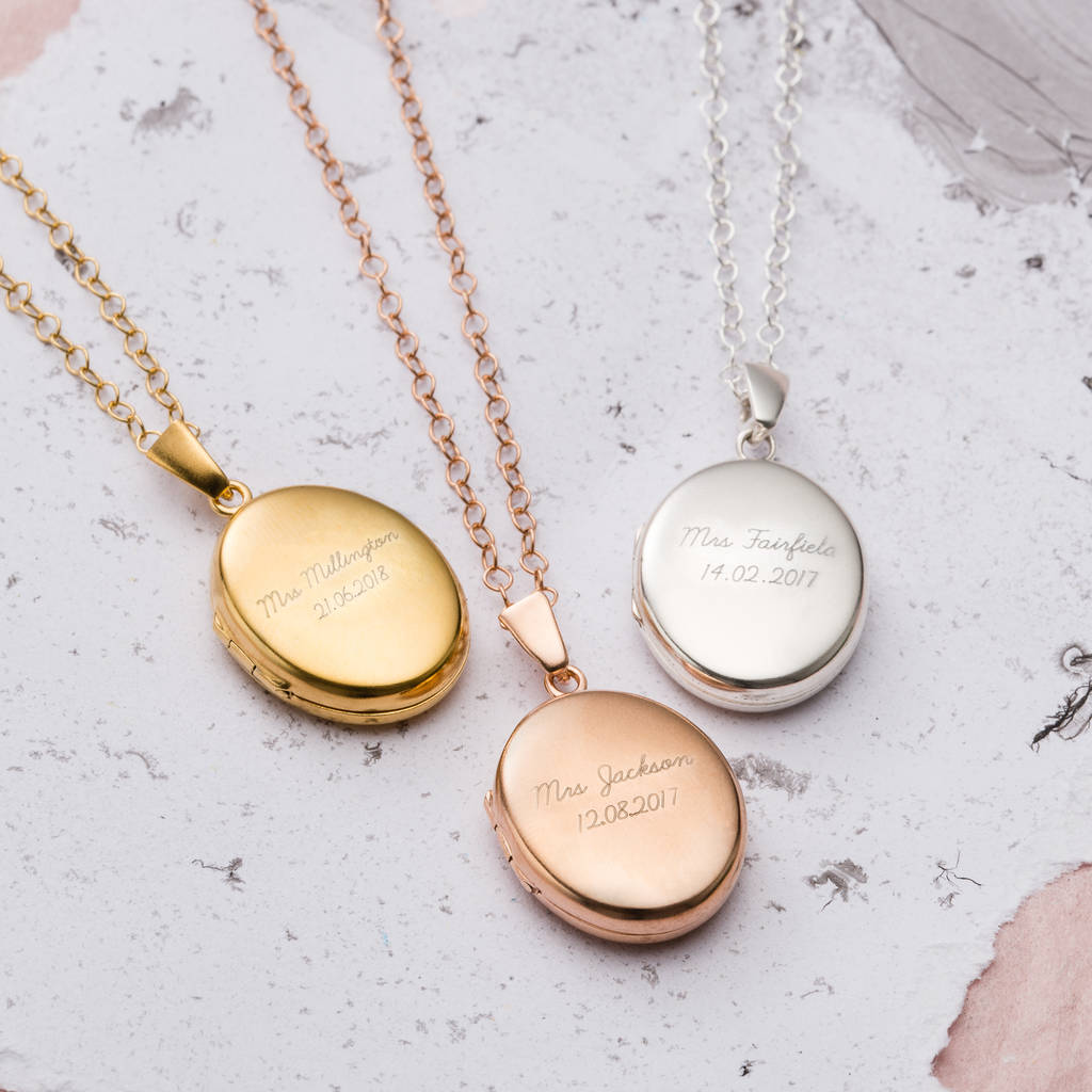 personalised wedding locket necklace by posh totty designs ...