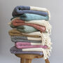 Personalised Handwoven Cotton Throw, Christmas Gift For Her, thumbnail 8 of 11