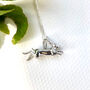 Sterling Silver Leaping Hare Necklace, thumbnail 1 of 4