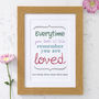 Personalised 'You Are Loved' Art Print, thumbnail 1 of 10