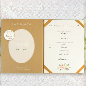 Personalised Wedding Certificate Display Book, 4 of 7