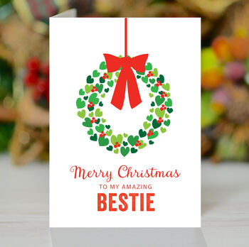 Amazing Bestie Christmas Card For Best Friend, 2 of 2