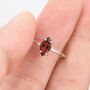 Genuine Red Garnet Ring In Sterling Silver, thumbnail 6 of 10