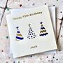 Personalised Birthday Party Hat Gold Foil Card, thumbnail 4 of 4