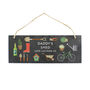 Personalised Gardener's Hanging Slate Plaque Wall Sign, thumbnail 2 of 6