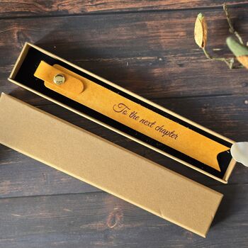 Cursive Text Leather Bookmark Gift, 3 of 7