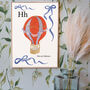 H Is For Hot Air Balloon Print, thumbnail 1 of 5