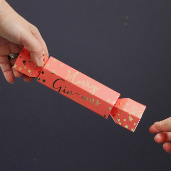 Gin Filled Christmas Cracker In Navy Or Pink, 5 of 8