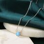 Cosmic Opal Dainty Coin Pendant Necklace, thumbnail 3 of 12