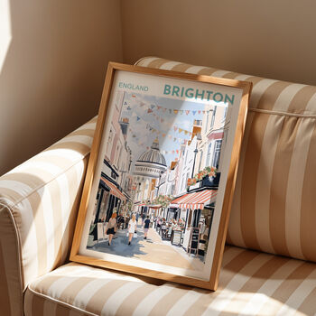 Brighton Lanes Travel Inspired City Poster, 5 of 8