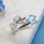 Blue Topaz And Opal Gemstone Ring, thumbnail 5 of 7