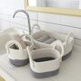 Set Of Three White And Grey Woven Storage Baskets, thumbnail 3 of 4