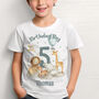 Kids Safari Theme Personalised Birthday T Shirt, thumbnail 1 of 3