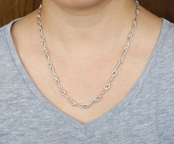 Infinity Chain Necklace In Sterling Silver, 2 of 3