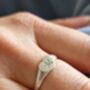 Personalised Heart Shaped Signet Ring, thumbnail 3 of 4