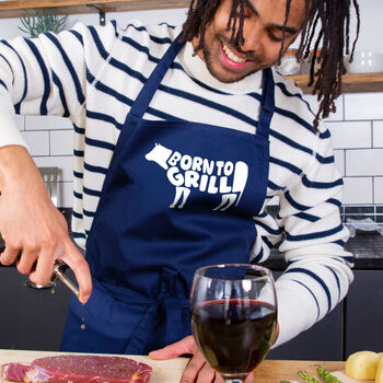 Born To Grill Father's Day BBQ Apron, 2 of 7