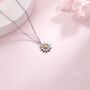 Sterling Silver Extra Tiny Little Daisy Flower Pendant Necklace, thumbnail 3 of 11