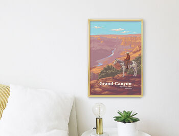 Grand Canyon National Park USA Travel Poster Art Print, 2 of 8